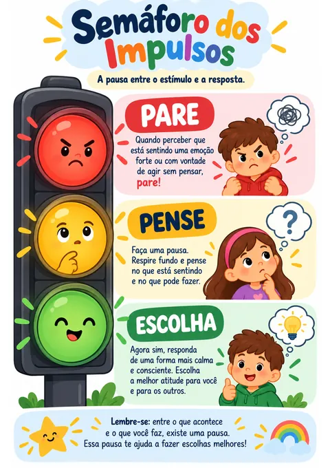 Semáforo dos Impulsos: pare, pense e escolha